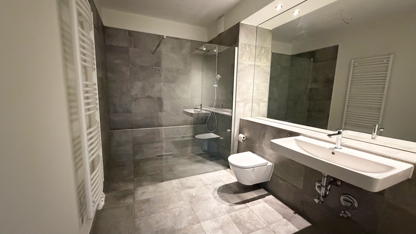 Schickes Bad mit großer Dusche